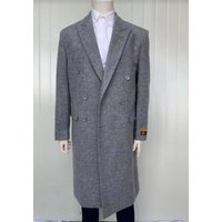 Manteau gris de cachemire de longueur - Manteau de cachemire long — Veste d'hiver Hommes