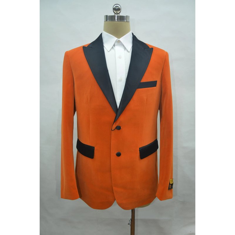 Blazer en Velours pour Hommes - Veste Tuxedo Grande Taille avec Nœud Papillon — Costumes et vestons pour hommes