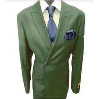 Quatre boutons double poitrine costume - Vert Slim Fi Costumes double poitrine — Costumes et vestons pour hommes
