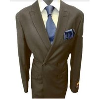 Four Button Double Breasted Suit - Brown Slim Fit — Mens Suits & Blazers