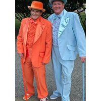 Tuxedo bleu et orange pour hommes