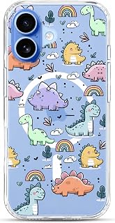 Ranz Cute Dinosaur Phone Case for iPhone 17 – Transparent Slim Cover