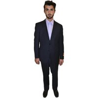 Men's Slim Fit Navy Suit with Unfinished Pants — Fashion Accessories