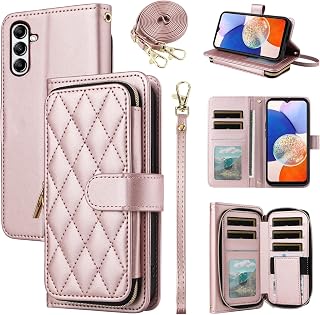 Argyle Wallet Case for Samsung Galaxy A17 5G with Strap and Card Slots — Phone Case