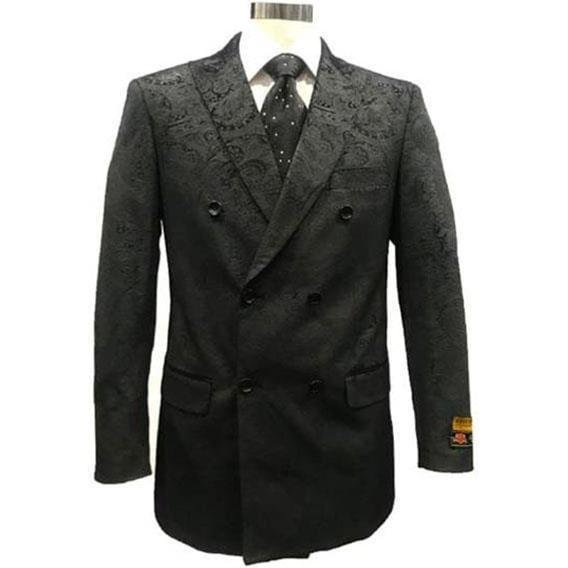 Blazer à velours double seins pour hommes - Blazer noir — Costumes et vestons pour hommes