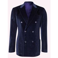 Blazer à velours double poitrine pour hommes - Bleu marine