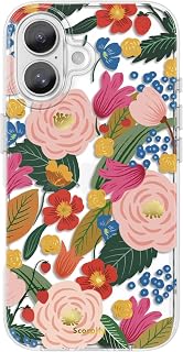 SCORPIFY iPhone 16 Case with Camellia Blossom Floral Design