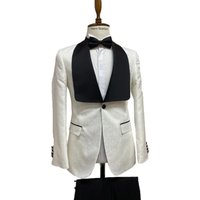 Ivory and Black Tuxedo Jacket