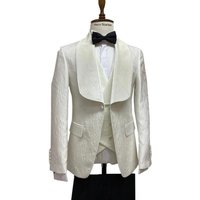 Ivory Tuxedo Jacket with Shawl Lapel — Mens Suits & Blazers