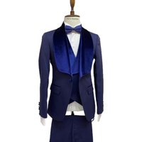 Blue Tuxedo Jacket - Modern Fit Single Breasted — Mens Suits & Blazers