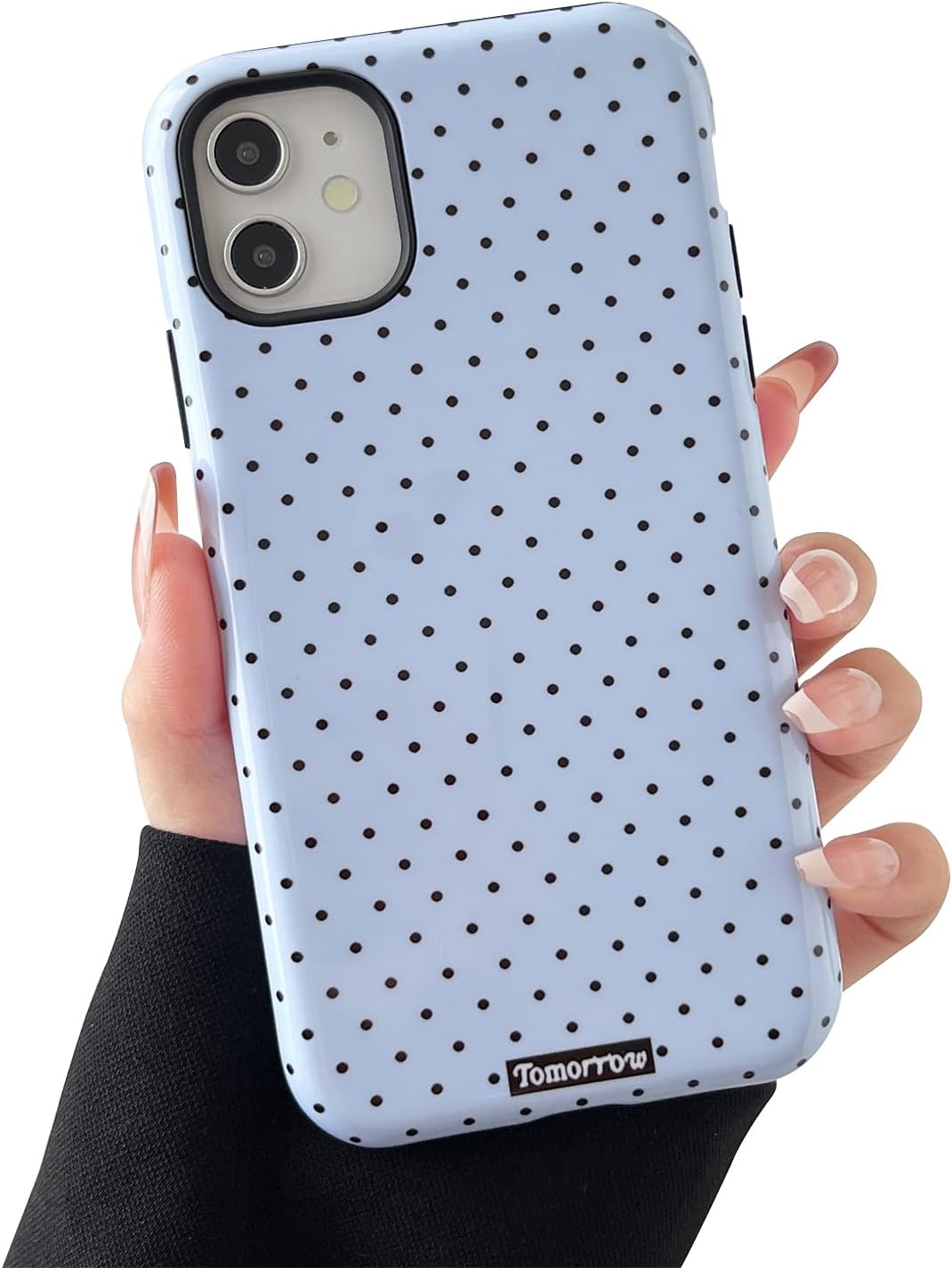 iPhone 11 Case with Polka Dot Pattern, Shockproof Soft TPU and Hard PC — Phone Case
