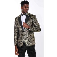 Gold Tuxedo Jacket - Slim Fit with Shawl Lapel