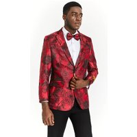 Red Tuxedo Jacket - Modern Fit with Shawl Lapel