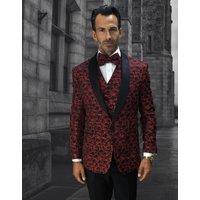 Black & Red Tuxedo Jacket for Men — Mens Suits & Blazers