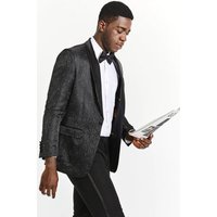 Black Tuxedo Jacket - Single Breasted with Shawl Lapel