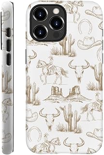 Western Brown Cowboy Skull Phone Case for iPhone 14 Pro — Phone Case