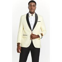 Ivory Black Tuxedo Jacket - Single Breasted Shawl Lapel