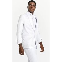 Veste de Tuxedo Blanche - Coupe Moderne avec Motif Floral Paisley