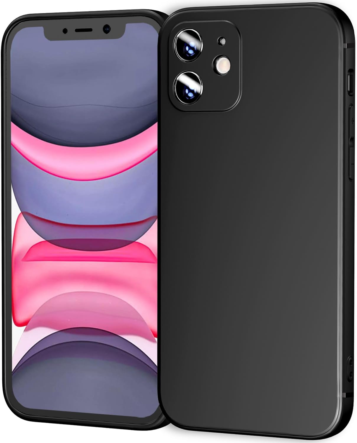 Coque TENOC pour iPhone 11 - Bumper Noir Mat Anti-Traces de Doigts — Coque de téléphone