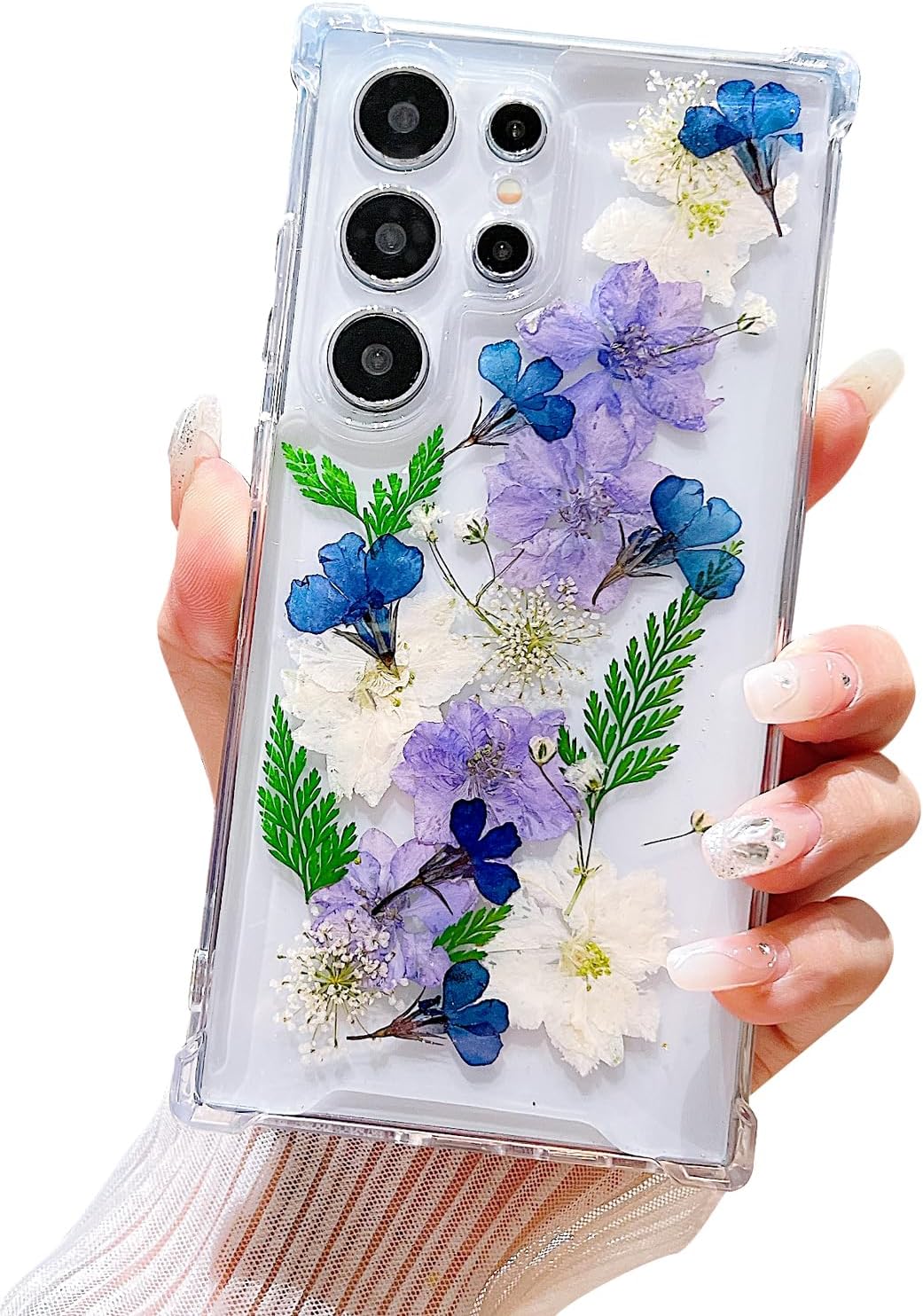 Étui pour Samsung Galaxy S23 Ultra avec Design de Fleurs Séchées — Coque de téléphone