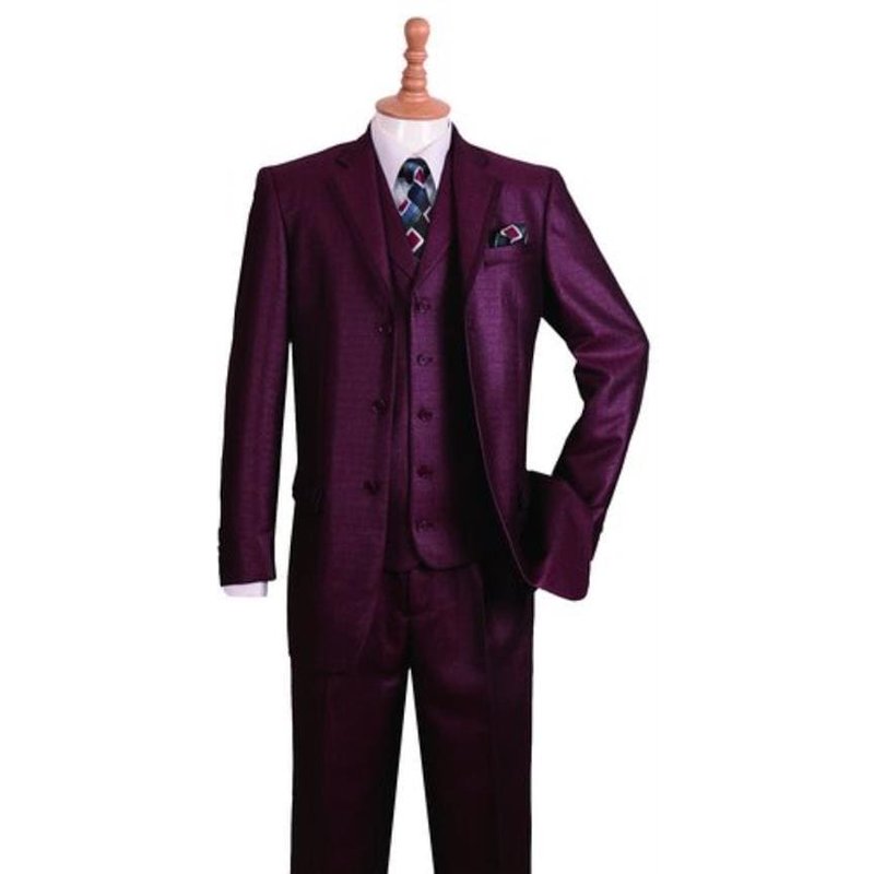 Men's 3 Button Suit with Vest and Pant — Mens Suits & Blazers