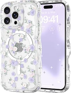 RALEAVO iPhone 16 Pro Max Case Floral Pattern Design with MagSafe — Phone Case