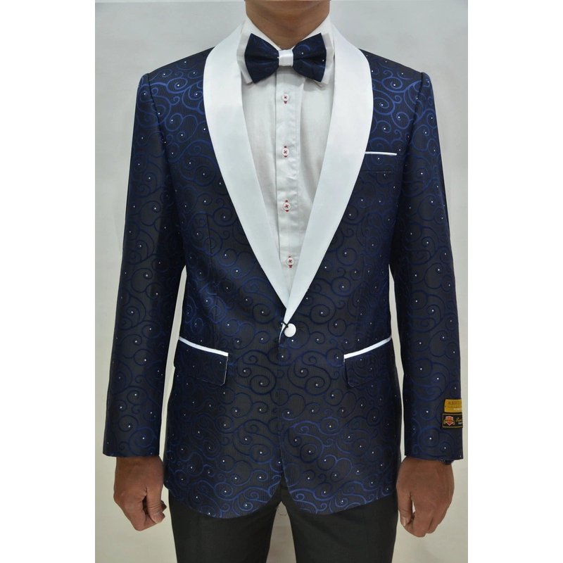 Blazer bleu marine pour hommes grande taille et tall d'Alberto Nardoni — Costumes et vestons pour hommes