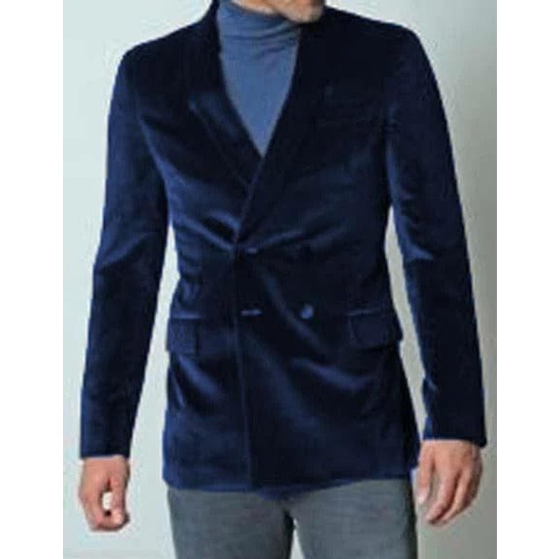 Blazer bleu marine pour hommes grande taille Alberto Nardoni — Costumes et vestons pour hommes