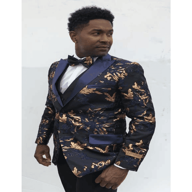 Alberto Nardoni Men's Big and Tall Navy Blue Blazer — Mens Suits & Blazers