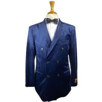 Alberto Nardoni Men's Big and Tall Navy Blue Blazer