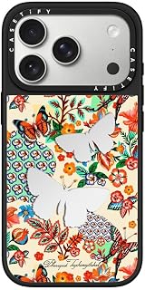 CASETiFY Mirror iPhone 17 Pro Case - Butterfly Haven - Silver on Black — Phone Case