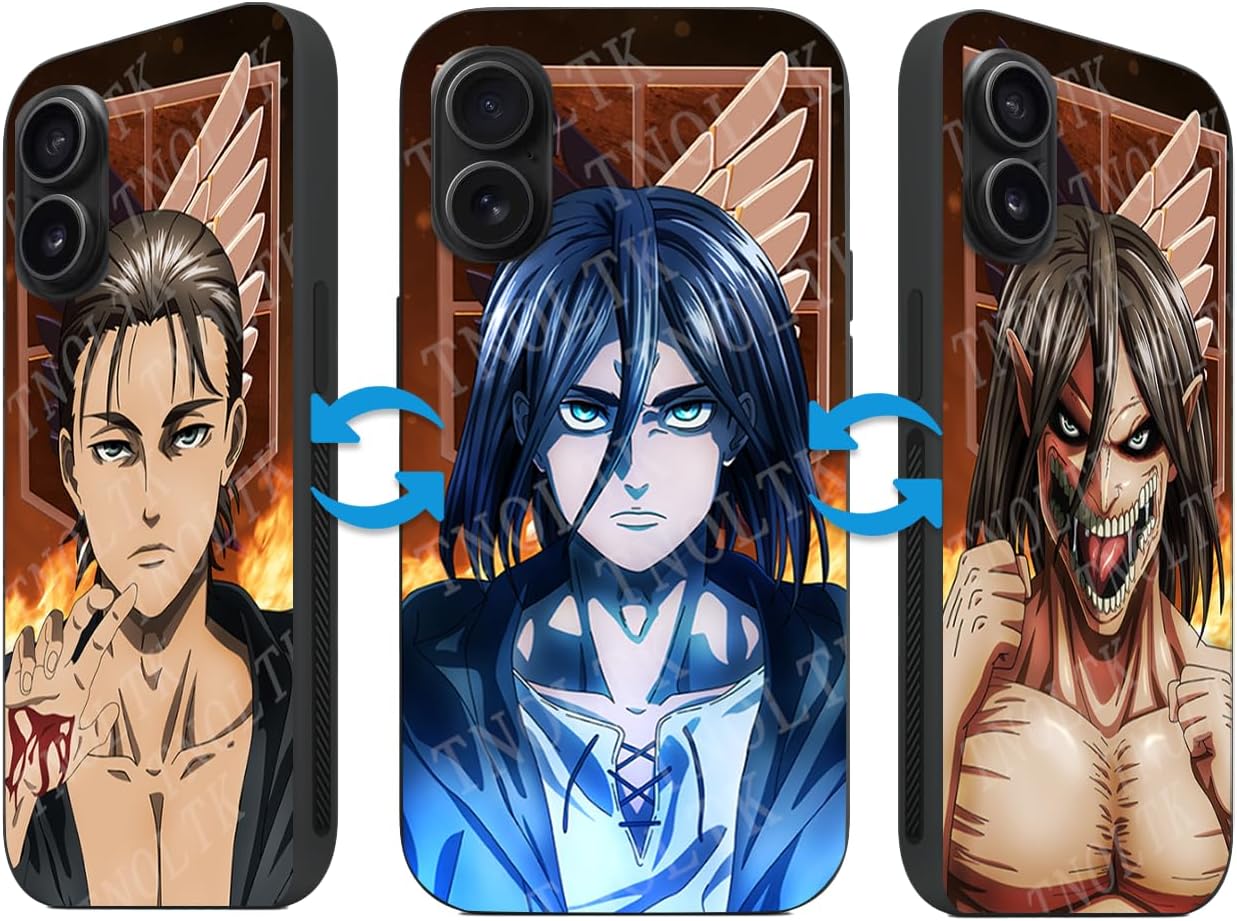 Coque 3D iPh 16 Anime Motion Shockproof Soft TPU — Coque de téléphone
