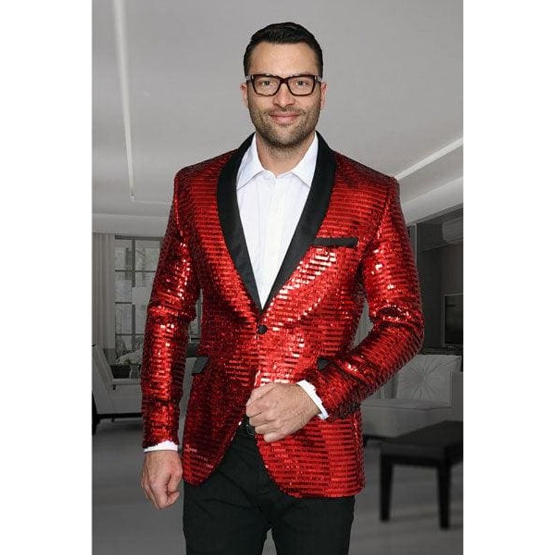 Alberto Nardoni Men's Shiny Blazer — Mens Suits & Blazers