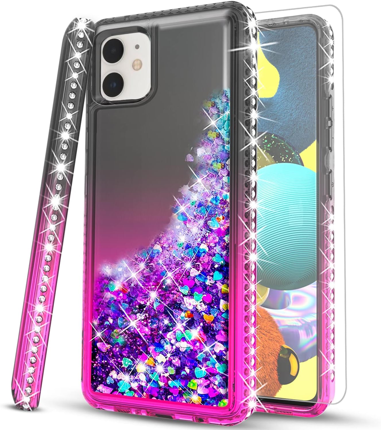 Coque STARSHOP compatible avec iPhone 12 Mini avec protecteur d'écran en verre trempé — Coque de téléphone