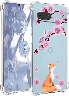 Google Pixel 8a 5G Case - Clear Floral Design with Soft TPU Bumper — Phone Case
