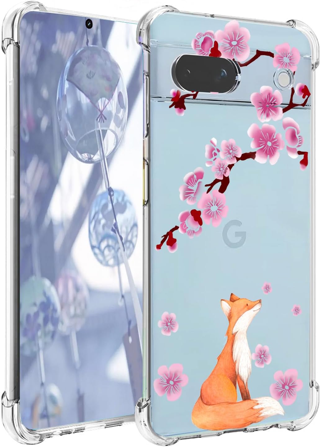 Étui Google Pixel 8a 5G - Design Floral Transparent avec Bumper Souple TPU — Coque de téléphone