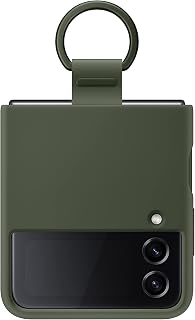 Samsung Galaxy Z Flip 4 Silicone Cover with Ring, Protective Case