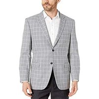 Men's Plaid Blazers in Gray