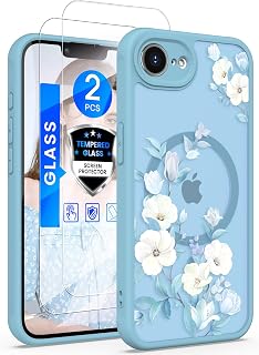 Yucenx Magnetic Translucent Flower Phone Case for iPhone 17e/16e — Phone Case