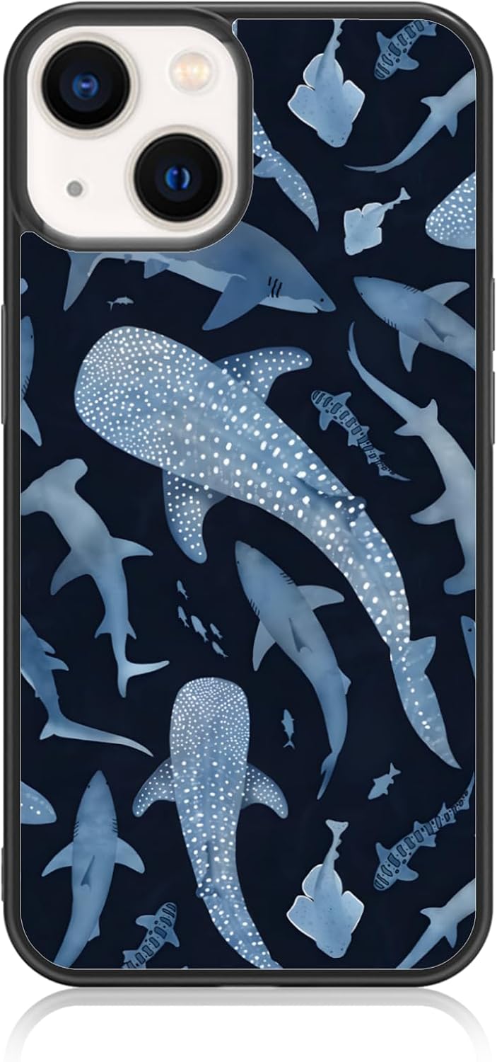 Blue Shark Aesthetic Phone Case for iPhone 14 & 13 — Phone Case