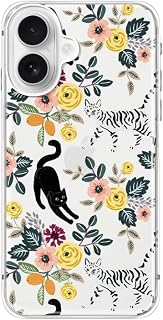 Cat Style Cellphone Case with Floral Pattern for 6.3 inch Devices