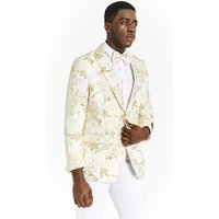 Alberto Nardoni Men's Ivory and Gold Dinner Jacket