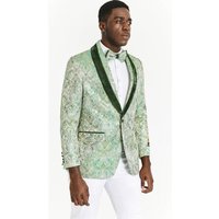 Alberto Nardoni Men's Ivory and Hunter Green Dinner Jacket
