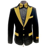 Alberto Nardoni Men's Black and Gold Dinner Jacket — Mens Suits & Blazers