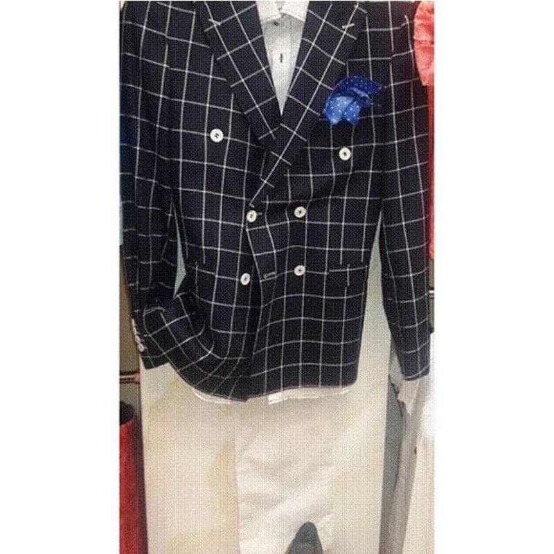 Blazer pour hommes en noir à carreaux — Costumes et vestons pour hommes