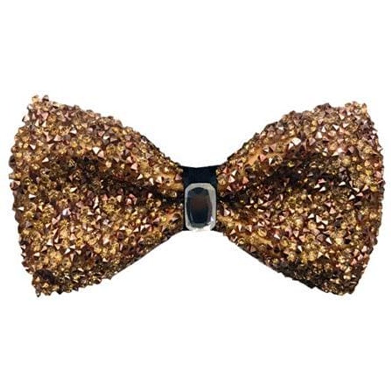 Noeud Papillon en Strass Doré — Accessoires de mode