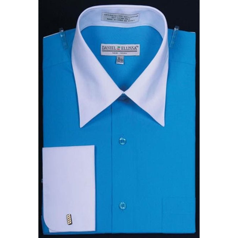 Alberto Nardoni Mens Turquoise Dress Shirt — Mens Dress Shirts
