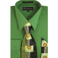 D.Lime Men's Dress Shirt - Two Tone Solid Green — Mens Dress Shirts