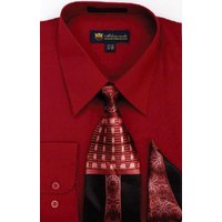 Alberto Nardoni Men's Burgundy Dress Shirt