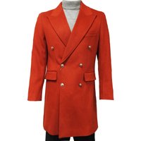 C-Couture Double Pardessus Breasted- Rouge Couleur
